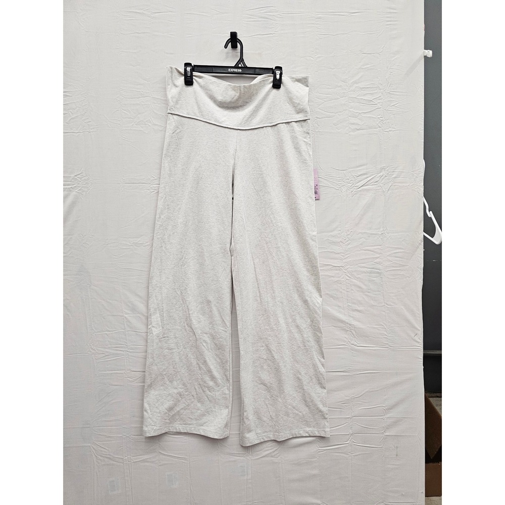 Wild Fable Womens Wide Leg Lounge Pants Gray Cotton Blend Casual Size Large